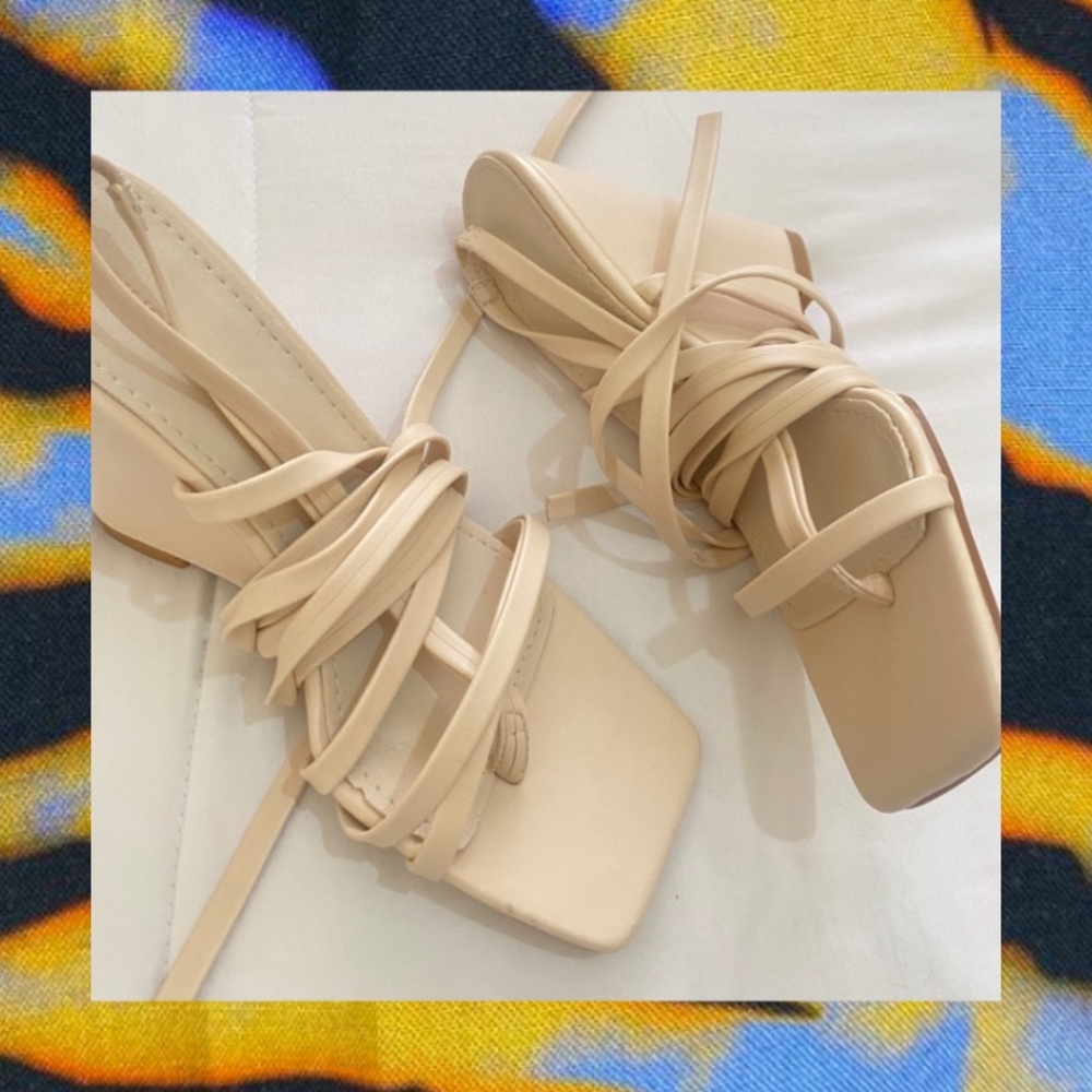 Princess Polly Nude Strappy Heels